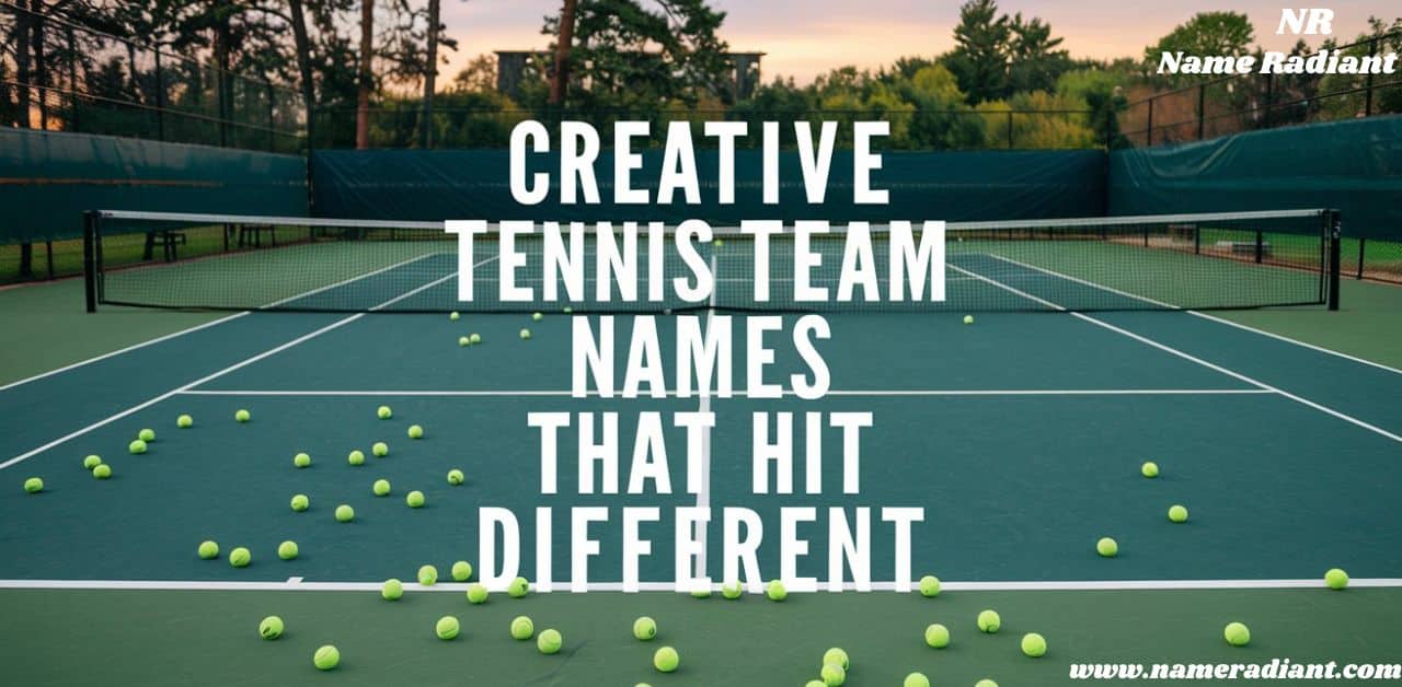 Creative Tennis Team Names That Hit Different