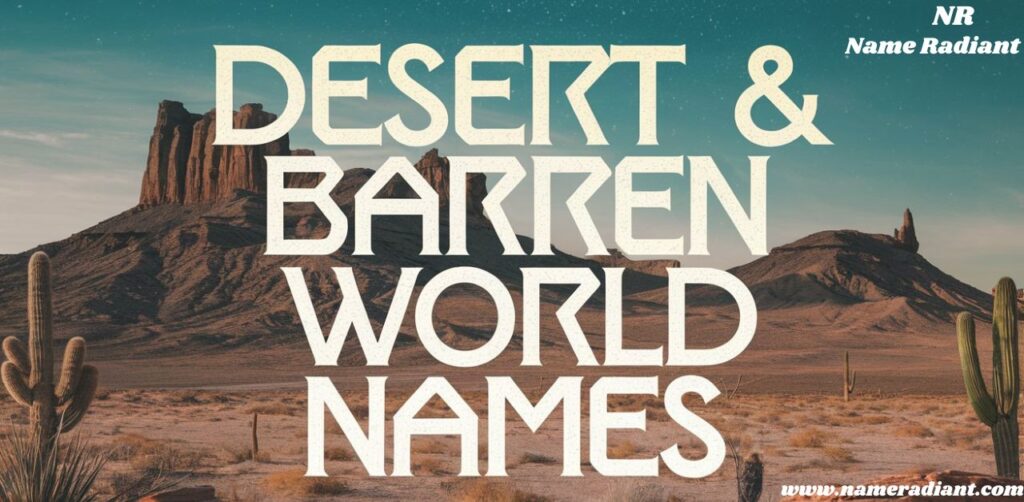 Desert & Barren World Names