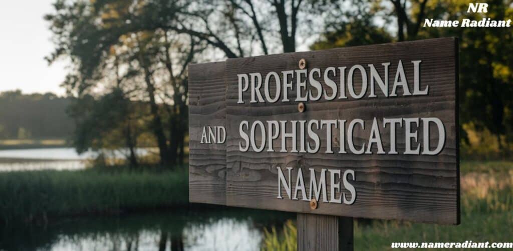 Professional and Sophisticated Names