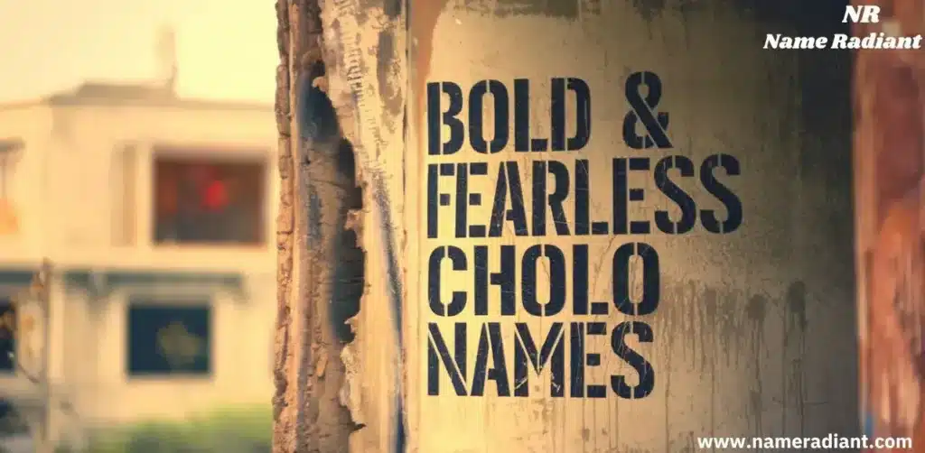 Bold & Fearless cholo names