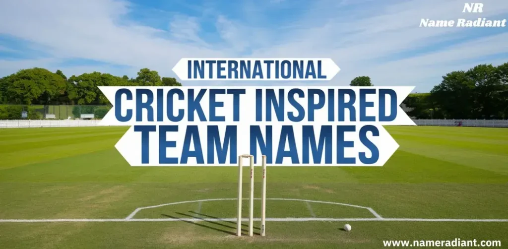 ricket Team Names: Best Ideas for Every Cricket Lover