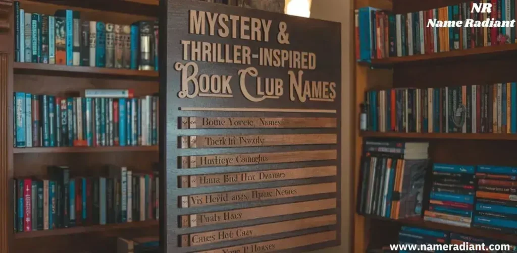 Mystery & Thriller-Inspired Book Club Names